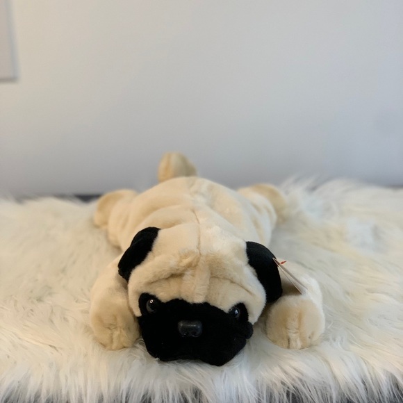 Ty (24) Cream and Black Plush Pug “Pugsly” - Picture 2 of 10